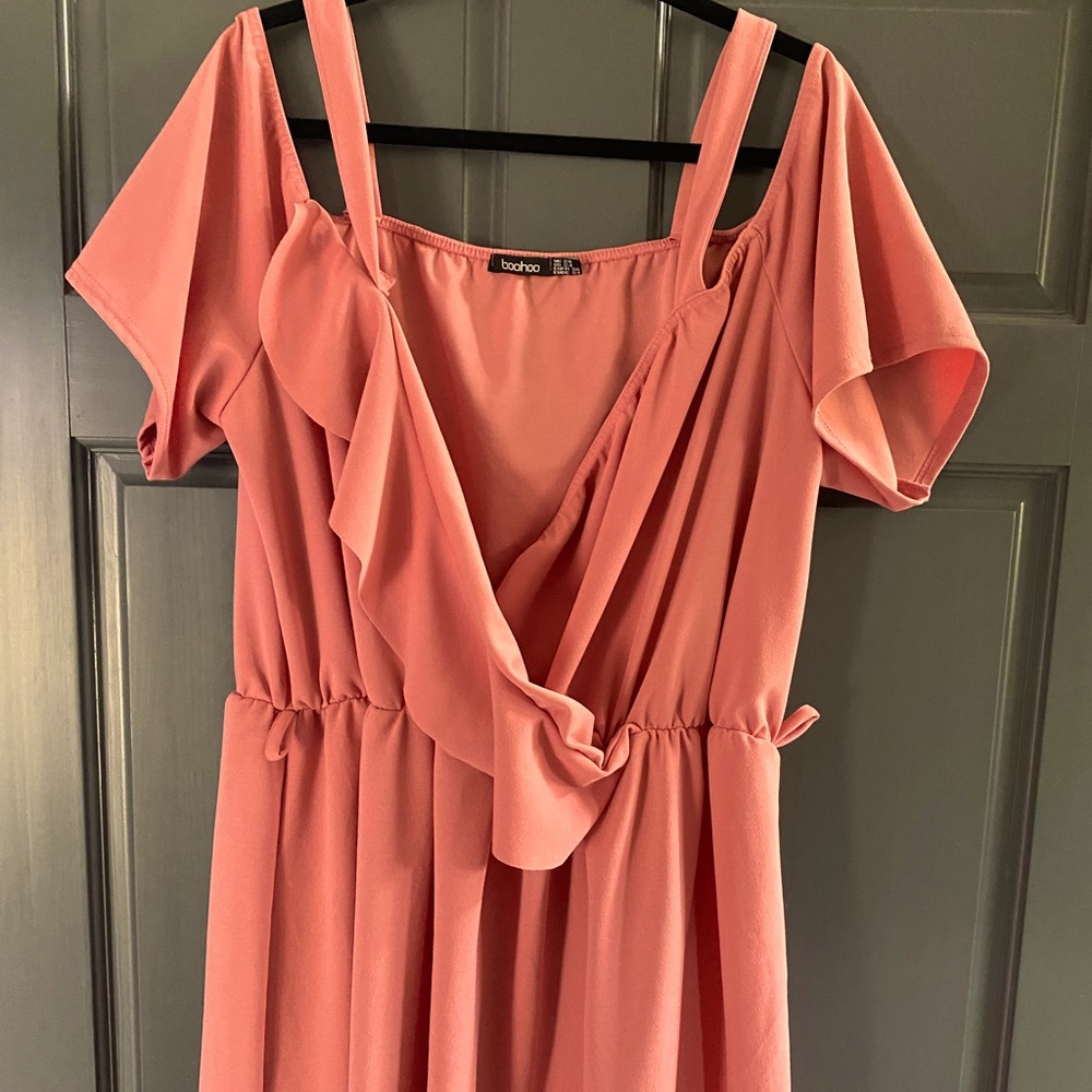 Coral colored dress